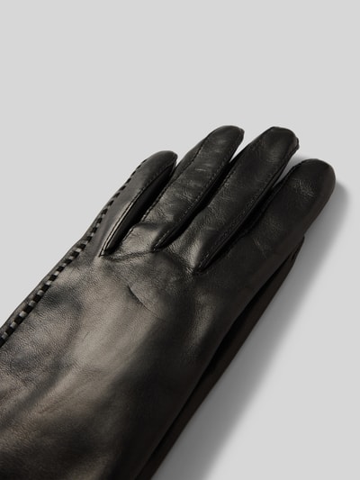 Peek & Cloppenburg RoecklLederhandschuhe Mit Label-Applikation Modell 'JEKATERINBURG' In Black