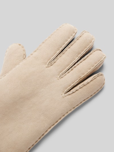 Peek & Cloppenburg RoecklLederhandschuhe Mit Label-Applikation Modell 'HELSINKI' In Beige