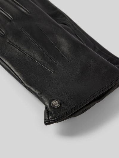 Peek & Cloppenburg RoecklLederhandschuhe Mit Label-Applikation Modell 'TALLIN TOUCH' In Black