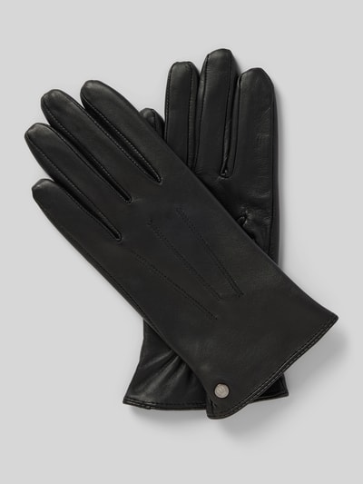 Peek & Cloppenburg RoecklLederhandschuhe mit Label-Applikation Modell 'TALLIN TOUCH' in black
