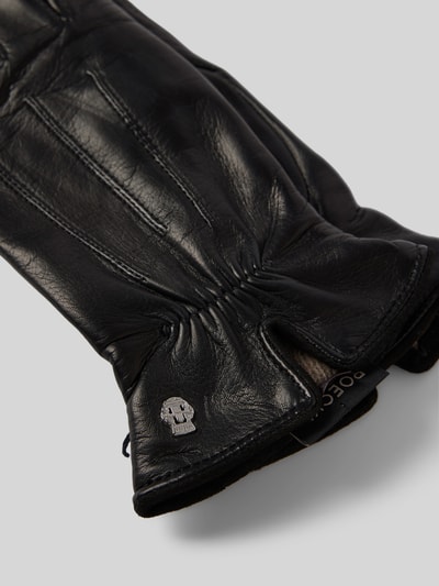 Peek & Cloppenburg RoecklLederhandschuhe Mit Label-Applikation Modell 'ANTWERPEN TOUCH' In Black