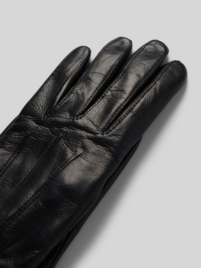 Peek & Cloppenburg RoecklLederhandschuhe Mit Label-Applikation Modell 'ANTWERPEN TOUCH' In Black