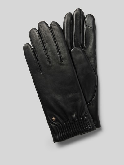 Peek & Cloppenburg RoecklLederhandschuhe mit Label-Applikation Modell 'ARIZONA TOUCH' in black