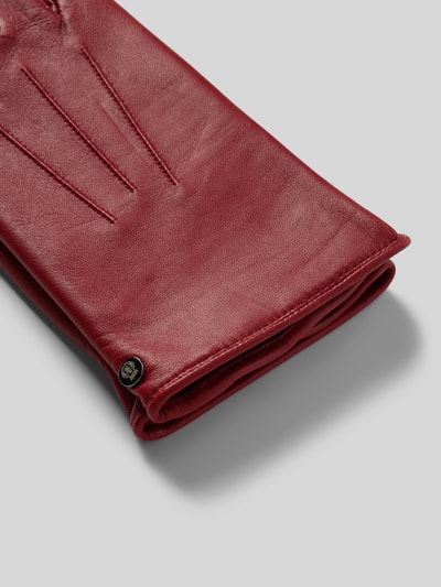 Peek & Cloppenburg RoecklLederhandschuhe Mit Label-Applikation Modell 'TALLIN TOUCH' In Rot