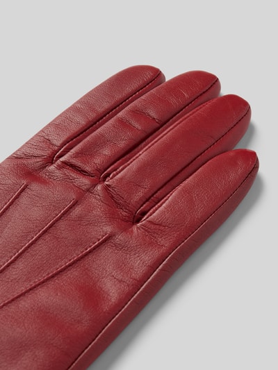Peek & Cloppenburg RoecklLederhandschuhe Mit Label-Applikation Modell 'TALLIN TOUCH' In Rot