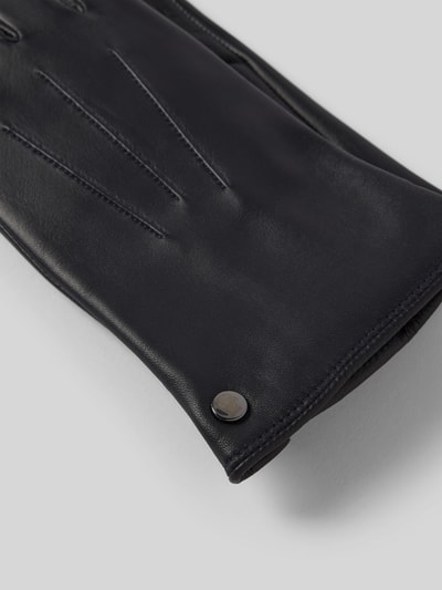 Peek & Cloppenburg RoecklLederhandschuhe Mit Label-Applikation Modell 'TALLIN TOUCH' In Dunkelblau