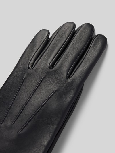 Peek & Cloppenburg RoecklLederhandschuhe Mit Label-Applikation Modell 'TALLIN TOUCH' In Dunkelblau