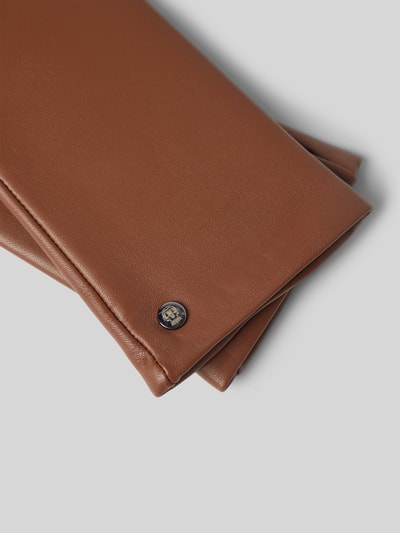 Peek & Cloppenburg RoecklLederhandschuhe Mit Label-Applikation Modell 'FRANKFURT' In Cognac