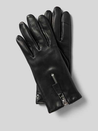 Peek & Cloppenburg RoecklLederhandschuhe mit Label-Detail in black