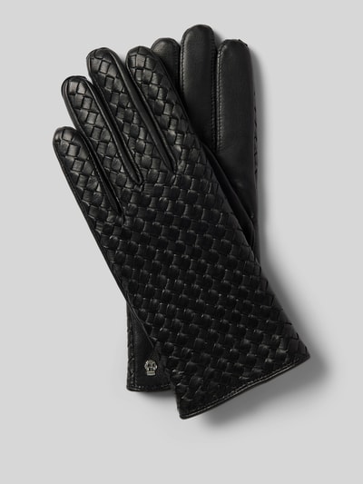 Peek & Cloppenburg RoecklLederhandschuhe mit Label-Detail in black