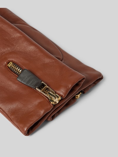 Peek & Cloppenburg RoecklLederhandschuhe Mit Label-Detail In Cognac