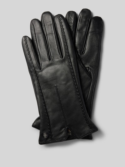 Peek & Cloppenburg RoecklLederhandschuhe Mit Label-Detail Modell 'ANTWERPEN TOUCH' In Black