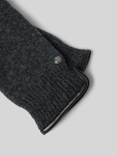 Peek & Cloppenburg RoecklSchurwollfäustlinge Mit Label-Applikation Modell 'WALK' In Anthrazit