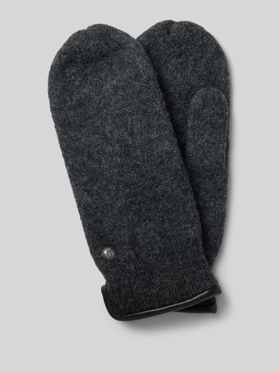 Peek & Cloppenburg RoecklSchurwollfäustlinge Mit Label-Applikation Modell 'WALK' In Anthrazit
