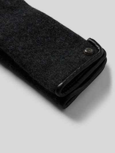 Peek & Cloppenburg RoecklSchurwollhandschuhe Mit Label-Applikation Modell 'WALK' In Anthrazit