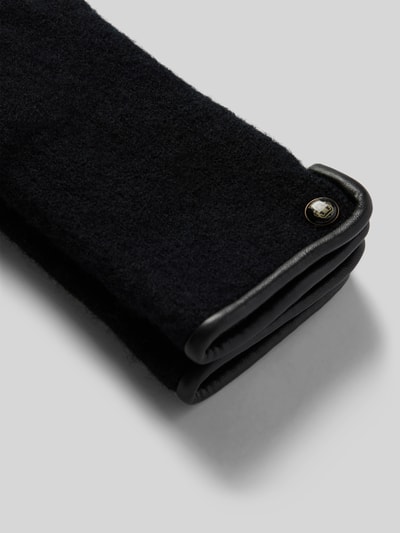 Peek & Cloppenburg RoecklSchurwollhandschuhe Mit Label-Applikation Modell 'WALK' In Black