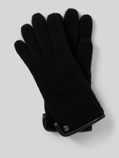 Peek & Cloppenburg RoecklSchurwollhandschuhe mit Label-Applikation Modell 'WALK' in black