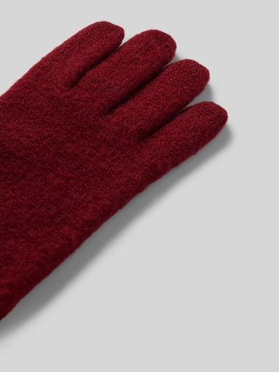 Peek & Cloppenburg RoecklSchurwollhandschuhe Mit Label-Applikation Modell 'WALK' In Bordeaux