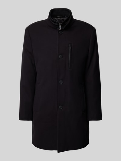 Peek & Cloppenburg Roy RobsonMantel Mit Knopfleiste In Black