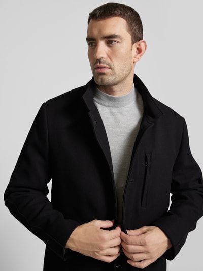 Peek & Cloppenburg Roy RobsonMantel Mit Knopfleiste In Black
