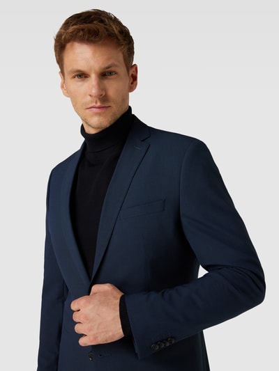 Peek & Cloppenburg S.Oliver BLACK LABEL2-Knopf-Sakko Aus Viskose-Mix Mit Reverskragen Modell 'Ultimate' In Marine