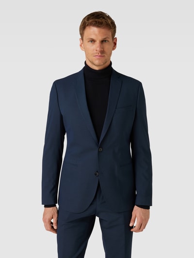 Peek & Cloppenburg S.Oliver BLACK LABEL2-Knopf-Sakko Aus Viskose-Mix Mit Reverskragen Modell 'Ultimate' In Marine