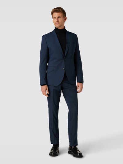 Peek & Cloppenburg s.Oliver BLACK LABEL2-Knopf-Sakko aus Viskose-Mix mit Reverskragen Modell 'Ultimate' in marine