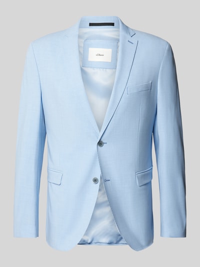 Peek & Cloppenburg S.Oliver BLACK LABEL2-Knopf-Sakko Mit Reverskragen Modell 'pure' In Hellblau