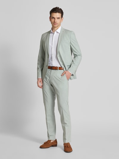 Peek & Cloppenburg s.Oliver BLACK LABELRegular Fit Anzughose mit Bügelfalten Modell 'Pure' in lind