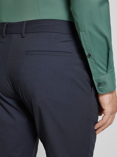 Peek & Cloppenburg S.Oliver BLACK LABELTapered Fit Anzughose Mit Bügelfalten Modell 'Pure Flex' In Marine