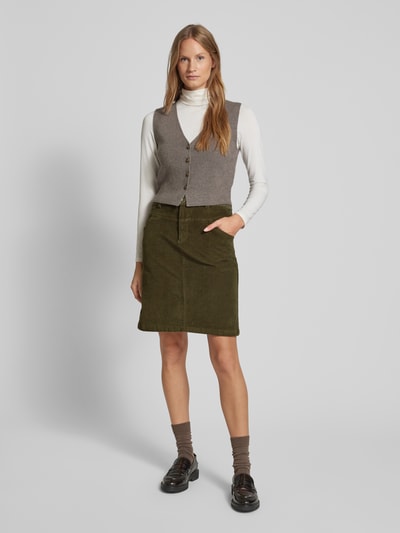 Peek & Cloppenburg s.Oliver RED LABELKnielanger Cordrock mit Eingrifftaschen in khaki