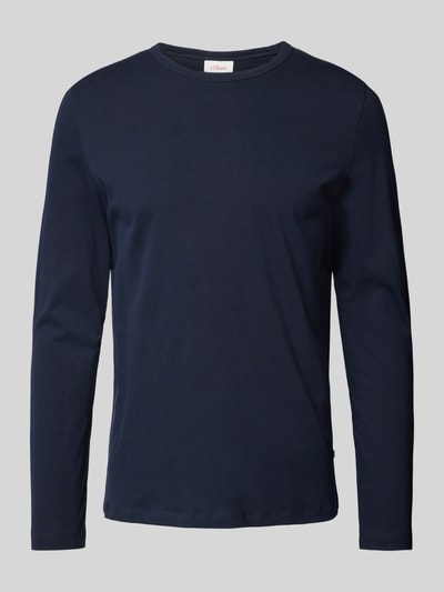 Peek & Cloppenburg S.Oliver RED LABELRegular Fit Langarmshirt Aus Weichem Baumwoll-Jersey In Dunkelblau