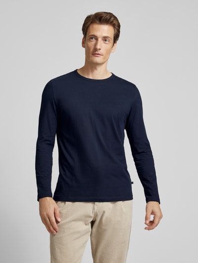 Peek & Cloppenburg S.Oliver RED LABELRegular Fit Langarmshirt Aus Weichem Baumwoll-Jersey In Dunkelblau
