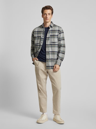 Peek & Cloppenburg s.Oliver RED LABELRegular Fit Langarmshirt aus weichem Baumwoll-Jersey in dunkelblau