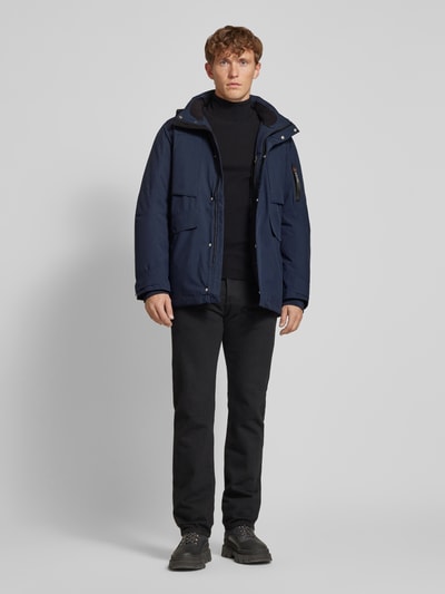 Peek & Cloppenburg s.Oliver RED LABELRegular Fit Parka mit abnehmbarer Kapuze und wasserabweisender Funktion in blau