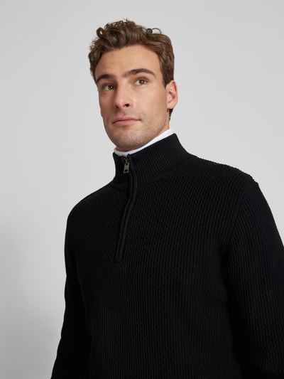 Peek & Cloppenburg S.Oliver RED LABELRegular Fit Troyer Aus Reiner Baumwolle Mit Strukturmuster In Black