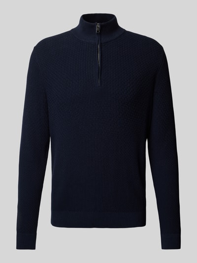 Peek & Cloppenburg S.Oliver RED LABELRegular Fit Troyer Aus Reiner Baumwolle Mit Strukturmuster In Marine