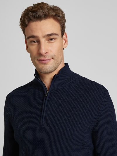 Peek & Cloppenburg S.Oliver RED LABELRegular Fit Troyer Aus Reiner Baumwolle Mit Strukturmuster In Marine