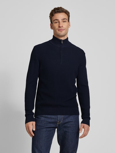 Peek & Cloppenburg S.Oliver RED LABELRegular Fit Troyer Aus Reiner Baumwolle Mit Strukturmuster In Marine