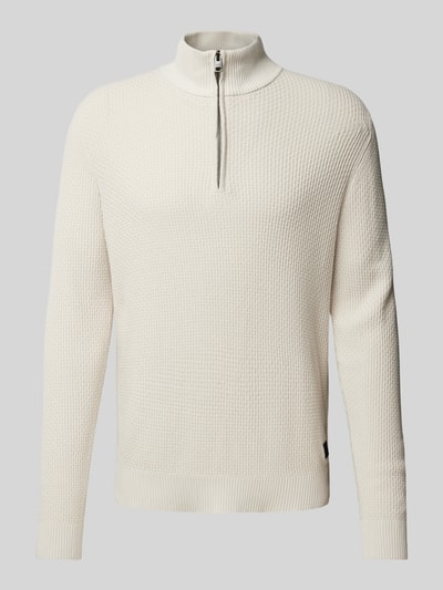 Peek & Cloppenburg S.Oliver RED LABELRegular Fit Troyer Aus Reiner Baumwolle Mit Strukturmuster In Offwhite