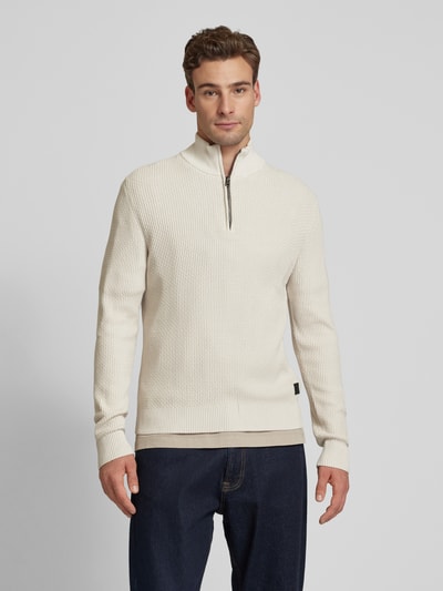 Peek & Cloppenburg S.Oliver RED LABELRegular Fit Troyer Aus Reiner Baumwolle Mit Strukturmuster In Offwhite