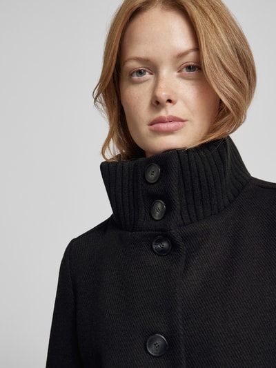 Peek & Cloppenburg S.Oliver RED LABELSlim Fit Twilljacke Aus Hochwertigem Wollmix Mit Strick-Stehkragen In Black