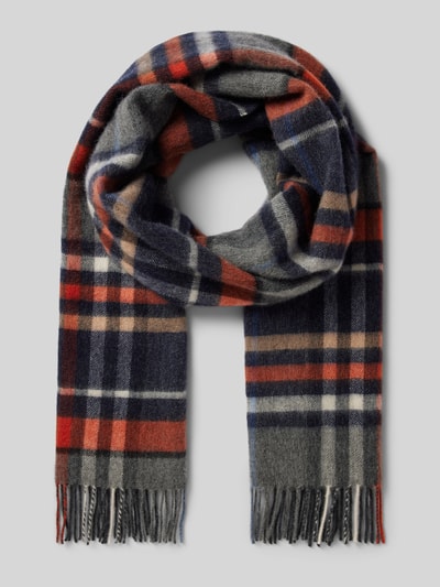 Peek & Cloppenburg SALMONEKaschmirschal mit Fransen in dunkelblau