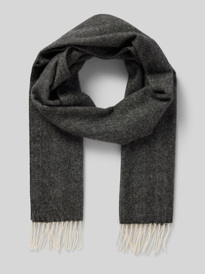 Peek & Cloppenburg SALMONESchal aus Kaschmir mit Fischgrat-Dessin in black