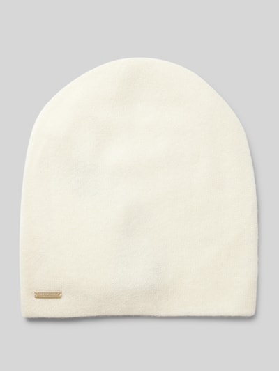 Peek & Cloppenburg SeebergerBeanie aus reinem Kaschmir mit Label-Detail in offwhite