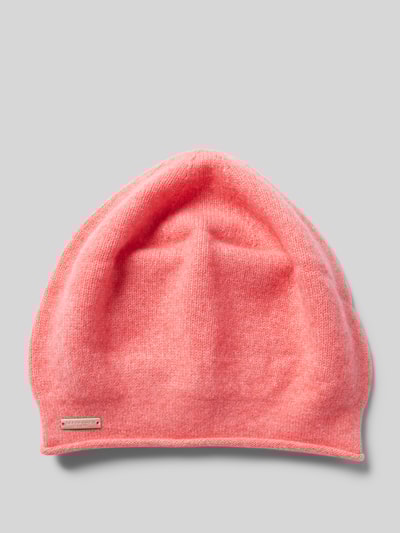 Peek & Cloppenburg SeebergerBeanie aus reinem Kaschmir mit Label-Detail in pink