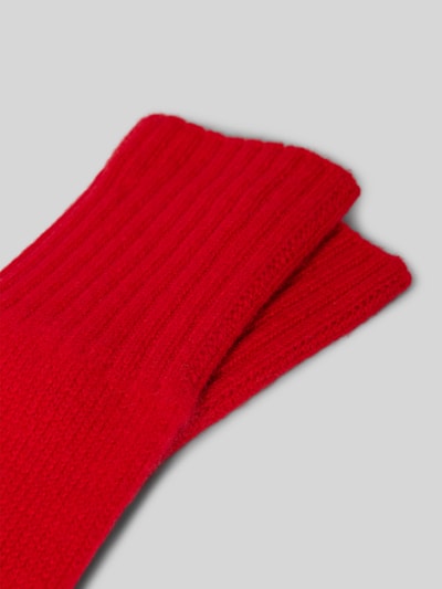 Peek & Cloppenburg SeebergerKaschmirhandschuhe Mit Rippenbündchen In Rot