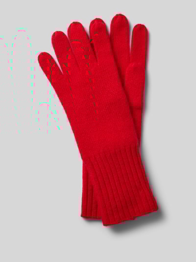 Peek & Cloppenburg SeebergerKaschmirhandschuhe Mit Rippenbündchen In Rot
