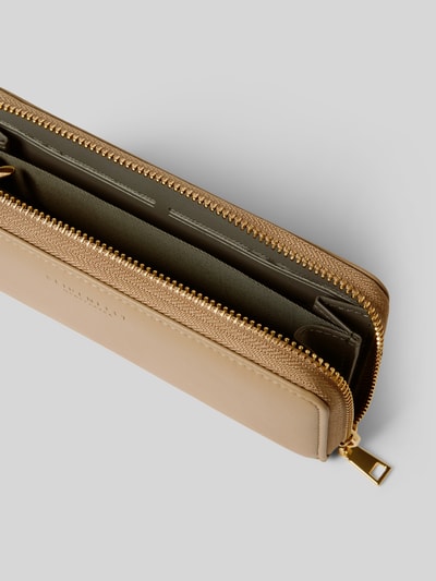 Peek & Cloppenburg SeidenfeltPortemonnaie Mit Label-Prägung Modell 'MILLA' In Sand