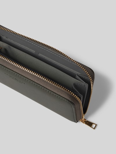 Peek & Cloppenburg SeidenfeltPortemonnaie Mit Label-Prägung Modell 'MILLA' In Graphit